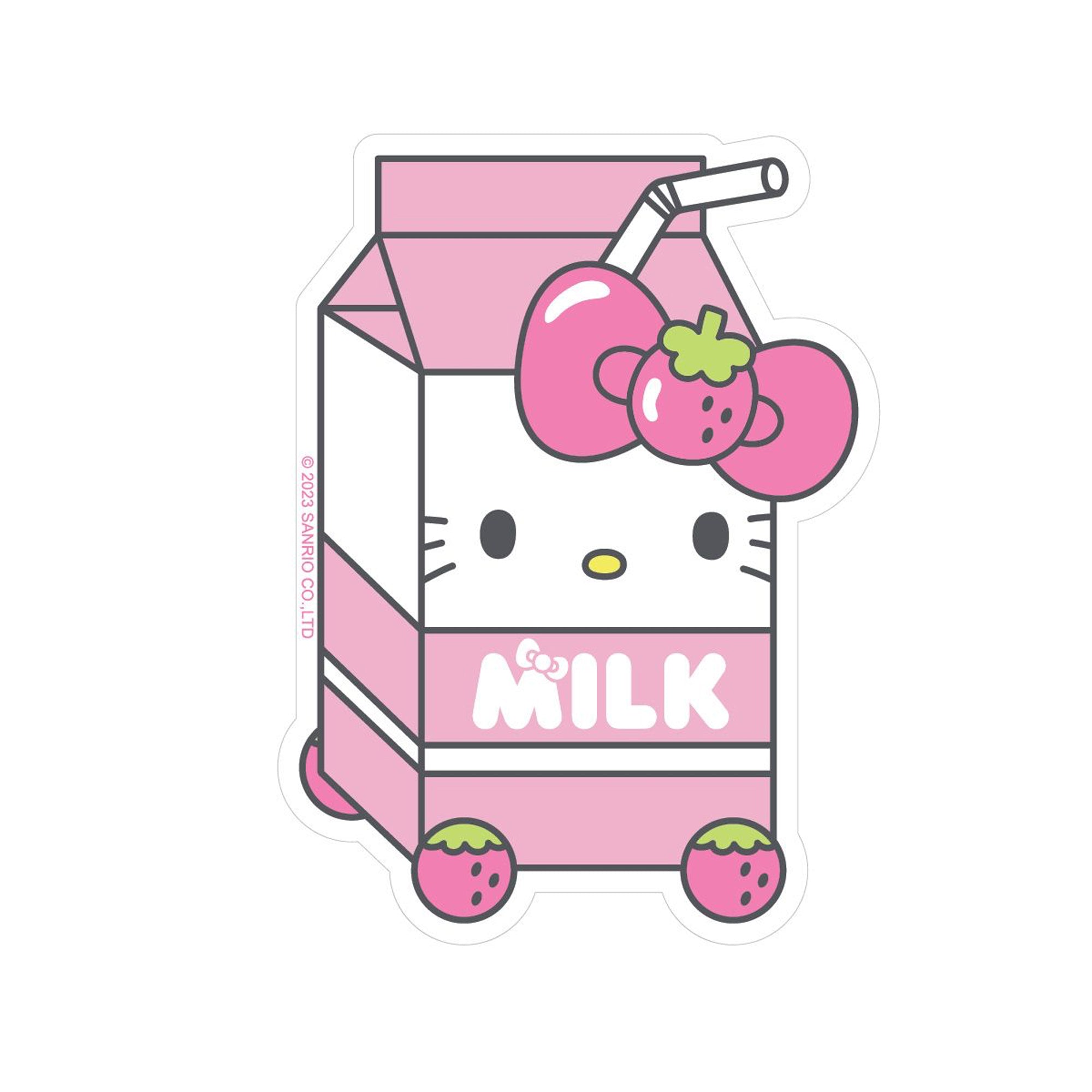 Loungefly x Hello Kitty and Friends Kawaii Sticker Set: Milk Carton