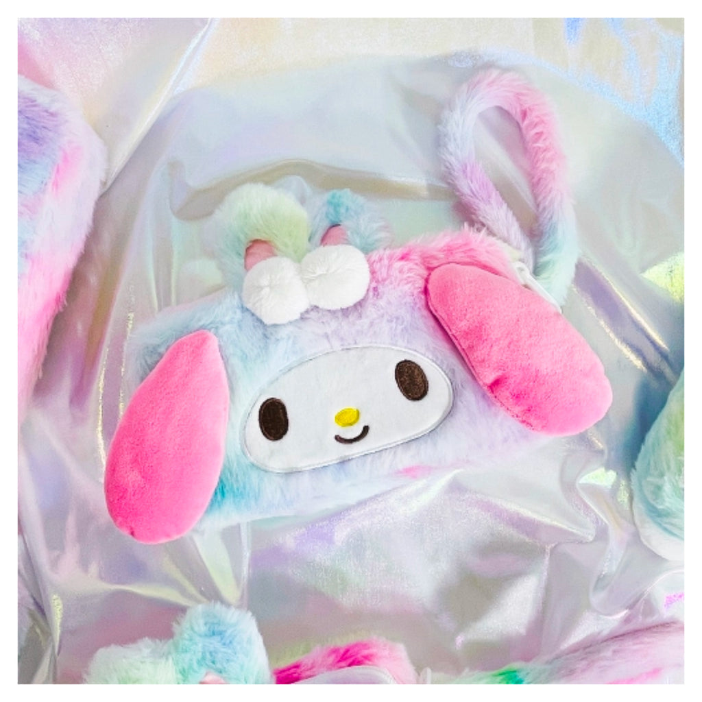 Sanrio Fluffy Rainbow Double Pouch - My Melody – The Pink A La Mode