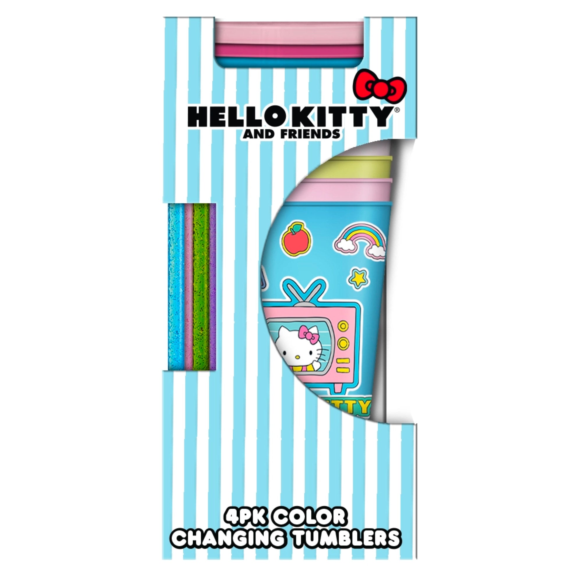 Hello Kitty 32 Ounce Rainbow Tumbler With Lid and Straw 