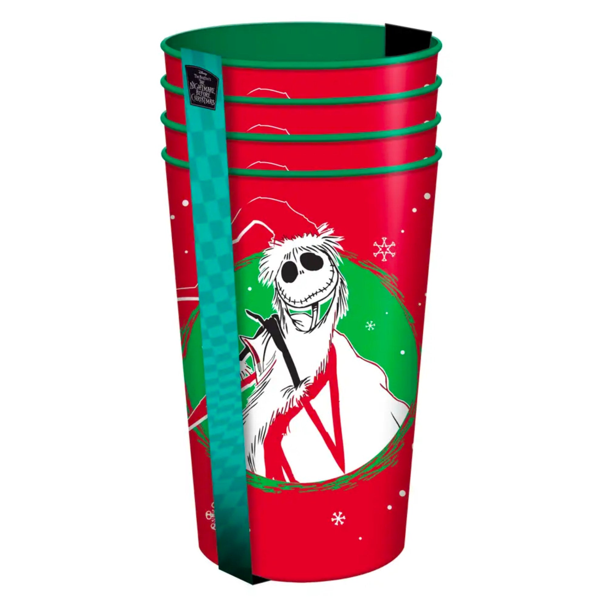 The Nightmare Before Christmas Jack 17 oz. Sturdy Plastic Cups Set of 4 New