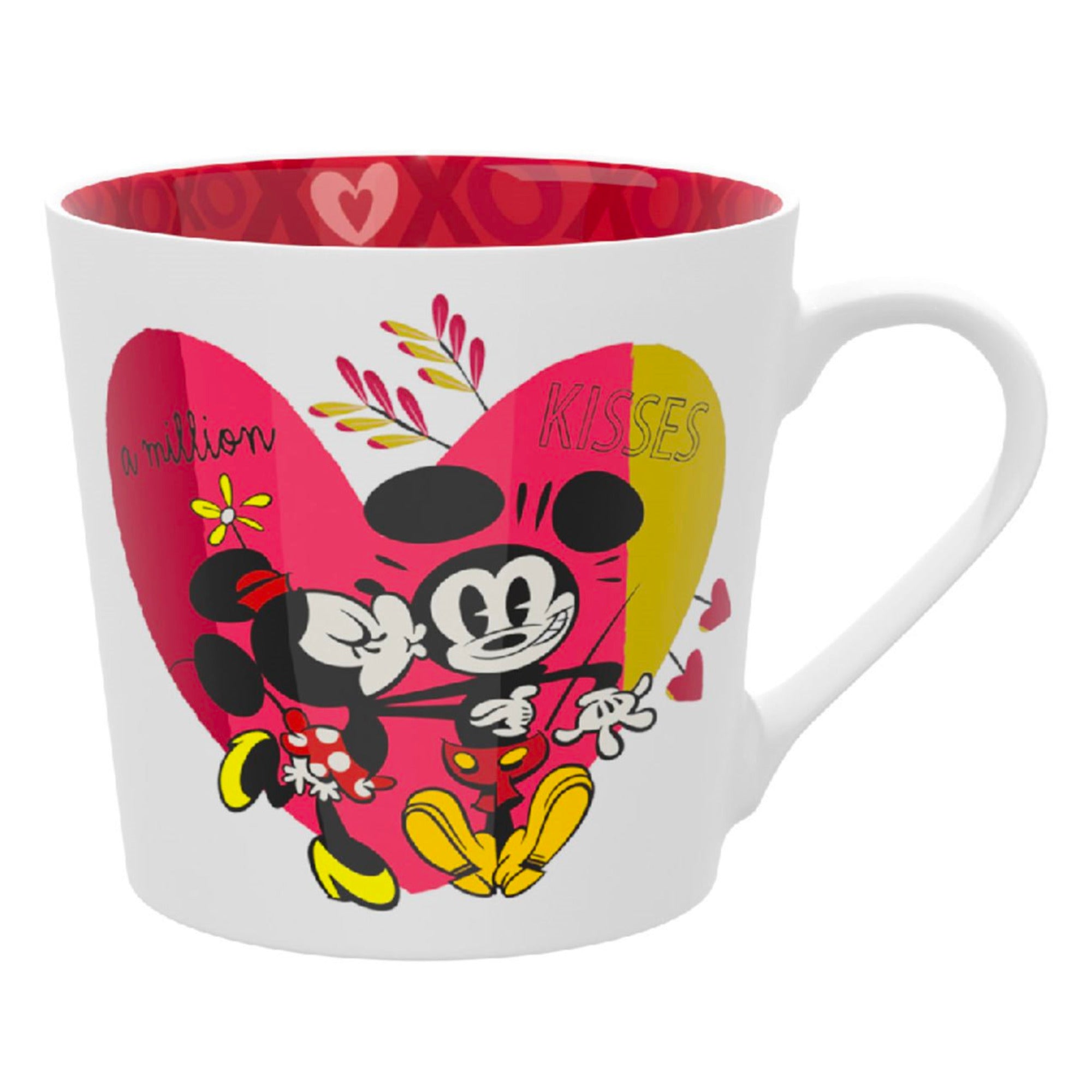 Disney Disney 100 White & Pink Minnie & Mickey Shaped Handle Mug, 19 oz.