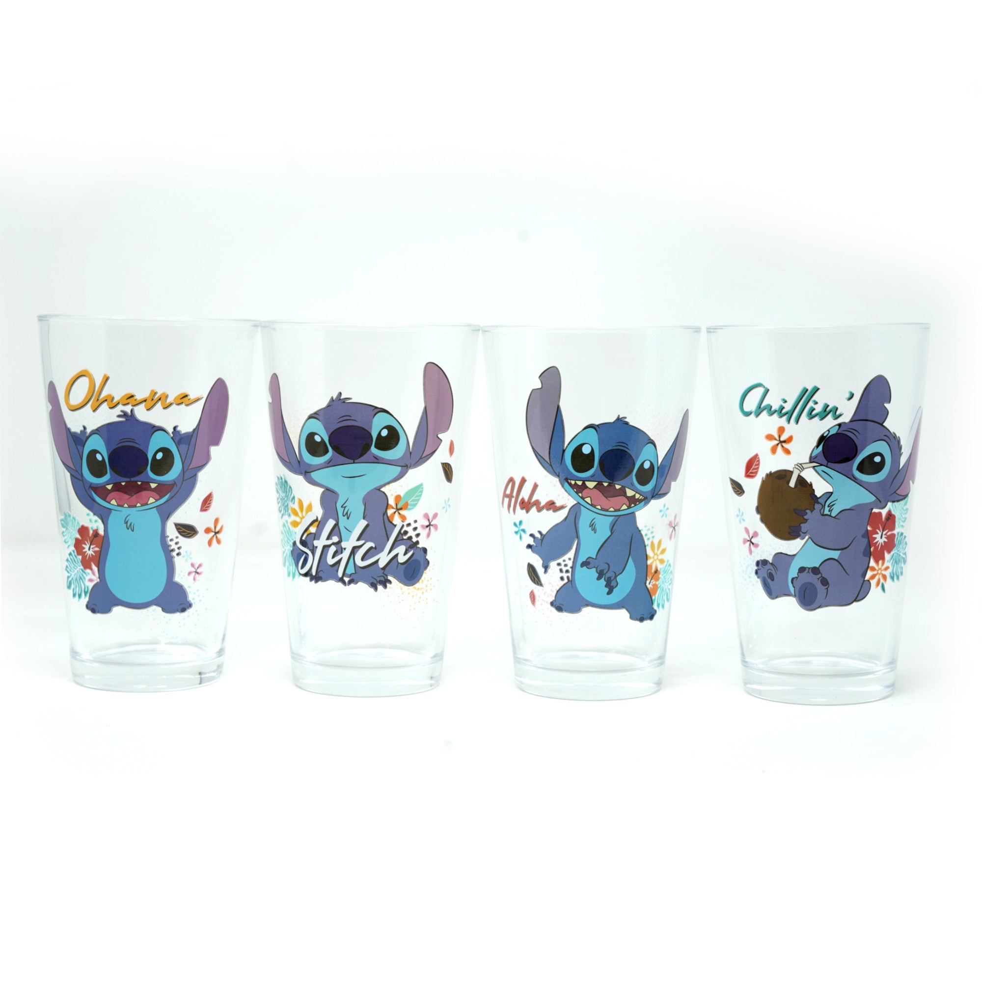 Lilo & Stitch Tropical Set of 4 Pint Glasses