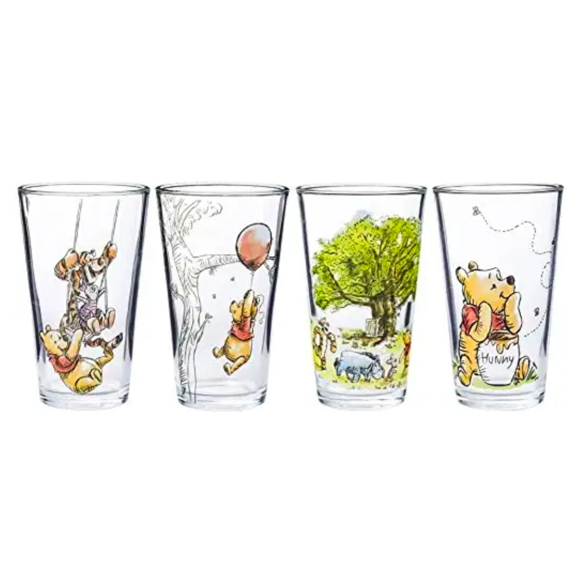 Harry Potter Hogwarts House Crests 16-Ounce Pint Glasses Set of 4