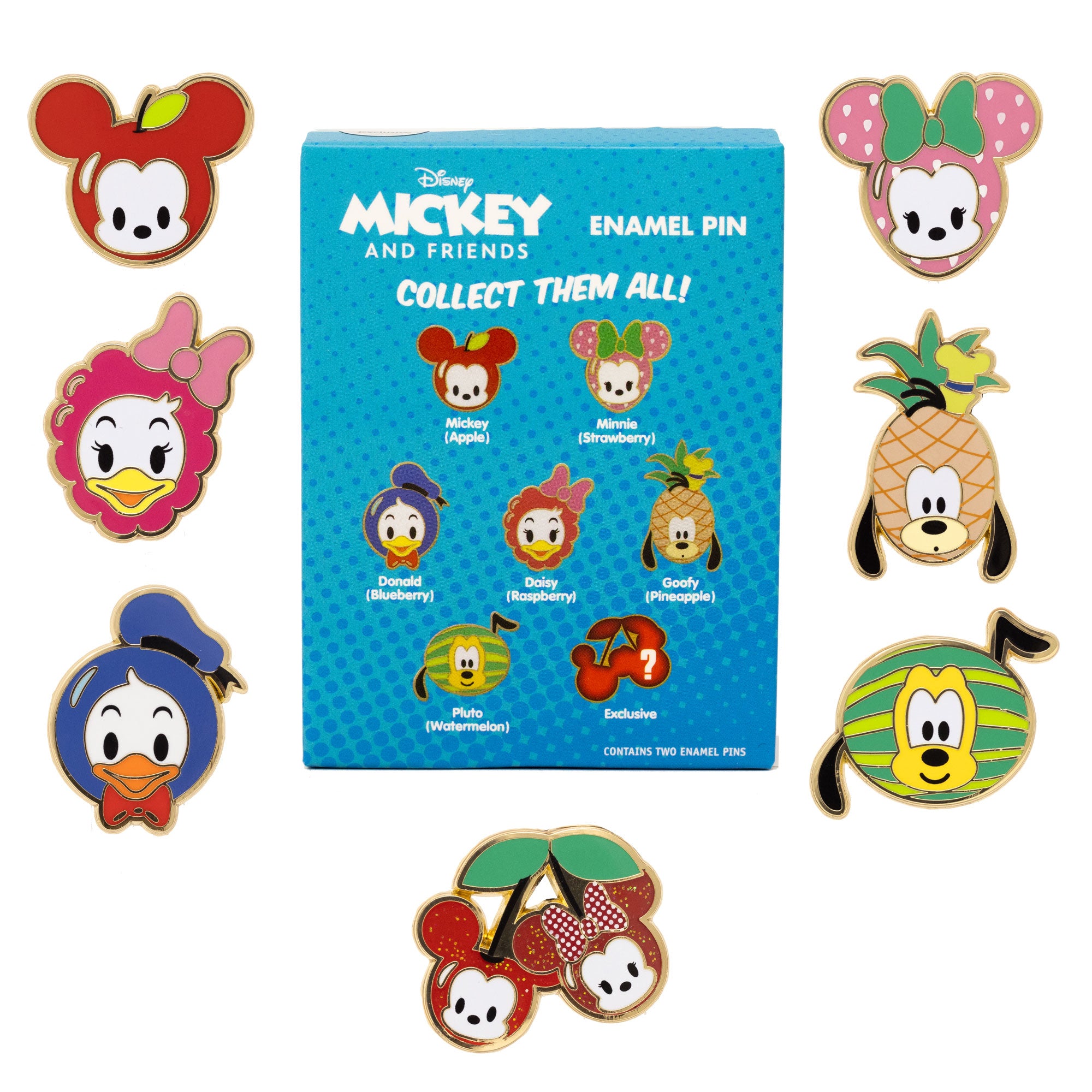 Disney Mystery Pin - Disney Fruits Series 1 - 2 Pins Per box! - NEW RELEASE