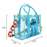 Disney Stitch Glitter Clear Tote Crossbody Bag