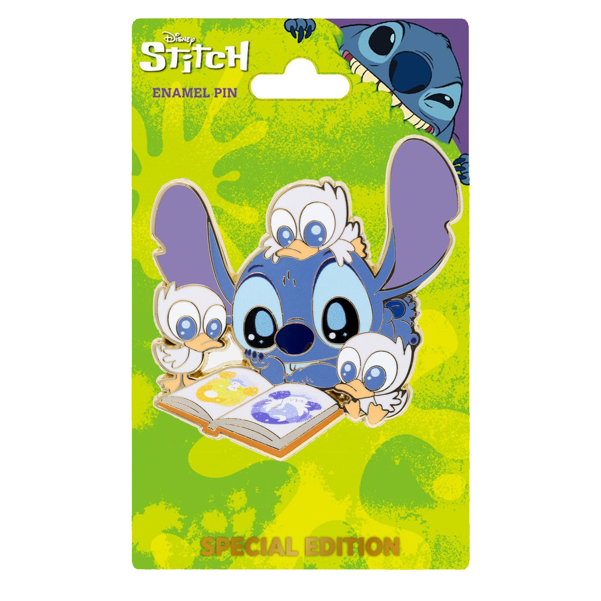 Disney Stitch Cutie Series - Stitch with Ugly Ducklings 2" Collectible Pin Special Edition 300 - NEW RELEASE