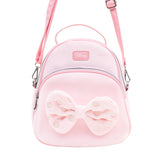 Disney Minnie Mouse Furry Pink Bow Crossbody Bag