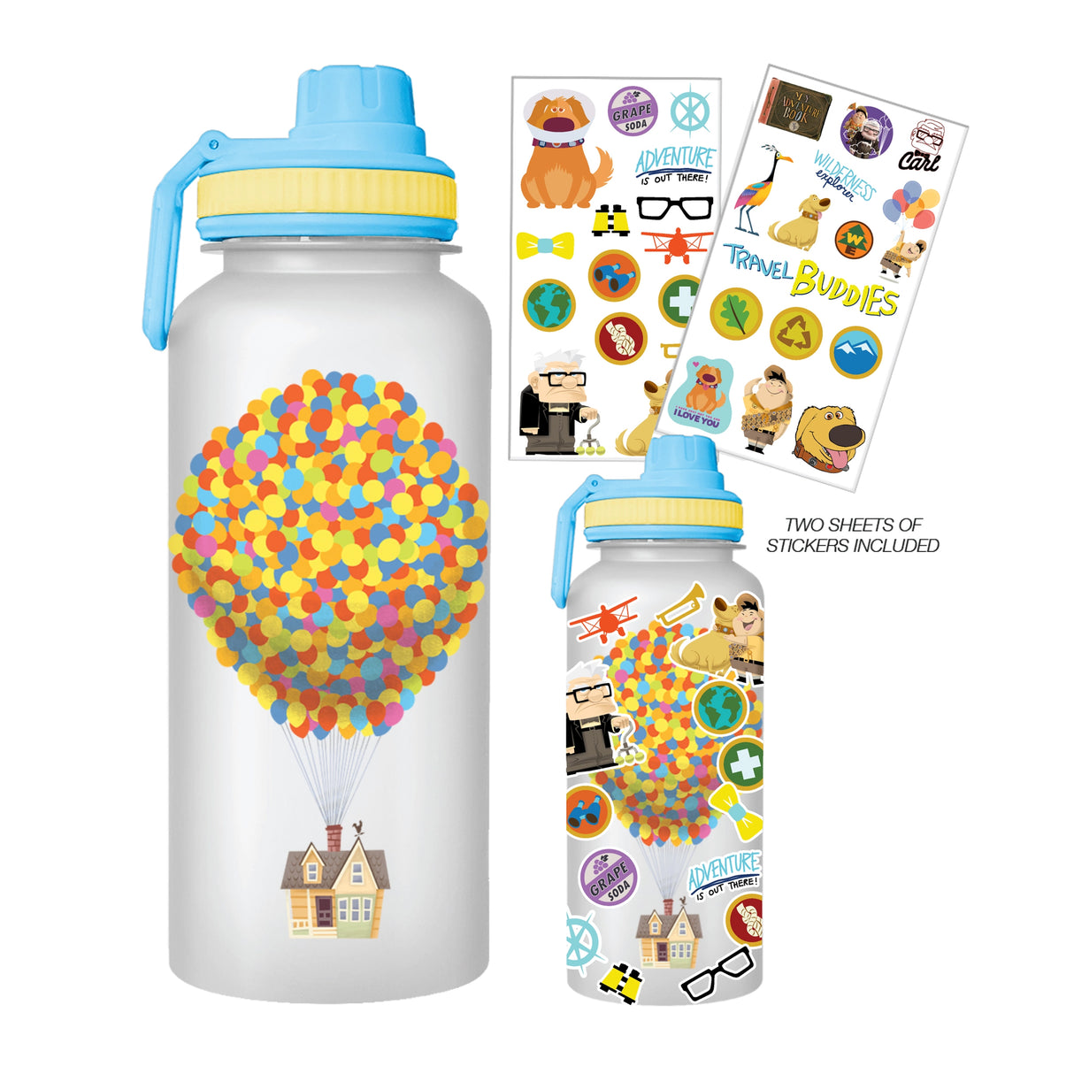 Pixar Up House 32oz Twist Spout Plastic Bottle with Sticker Sheets