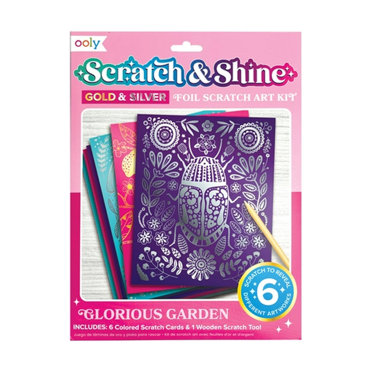 Scratch & Shine Scratch Cards - Glorious Garden (7 Pc Set)