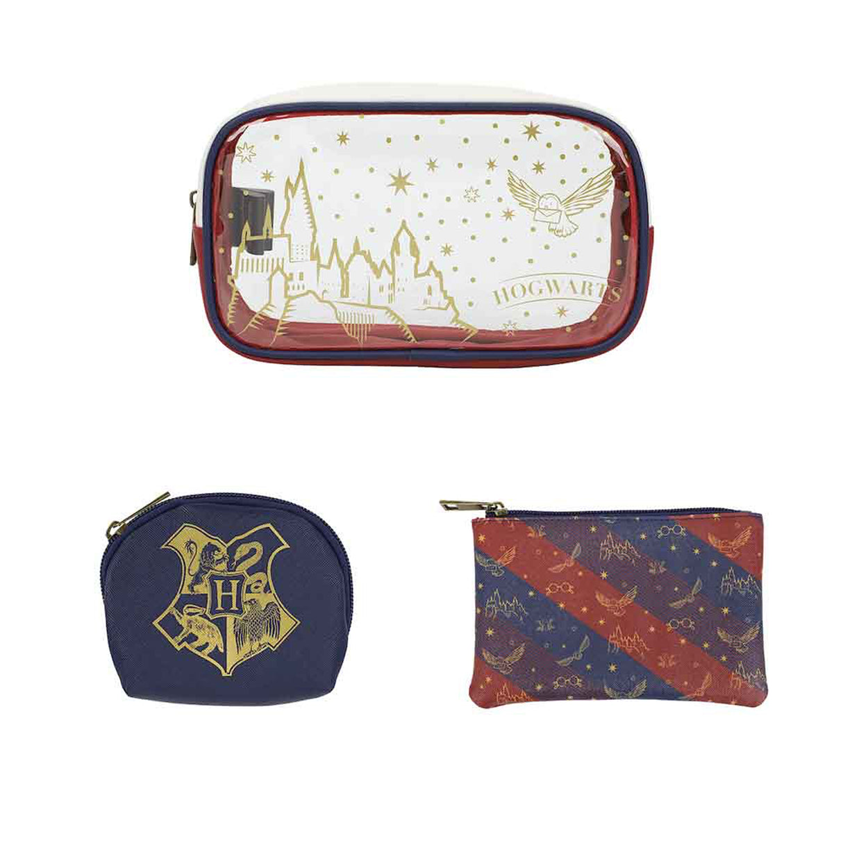 Harry Potter 3pc Cosmetic Bag Set