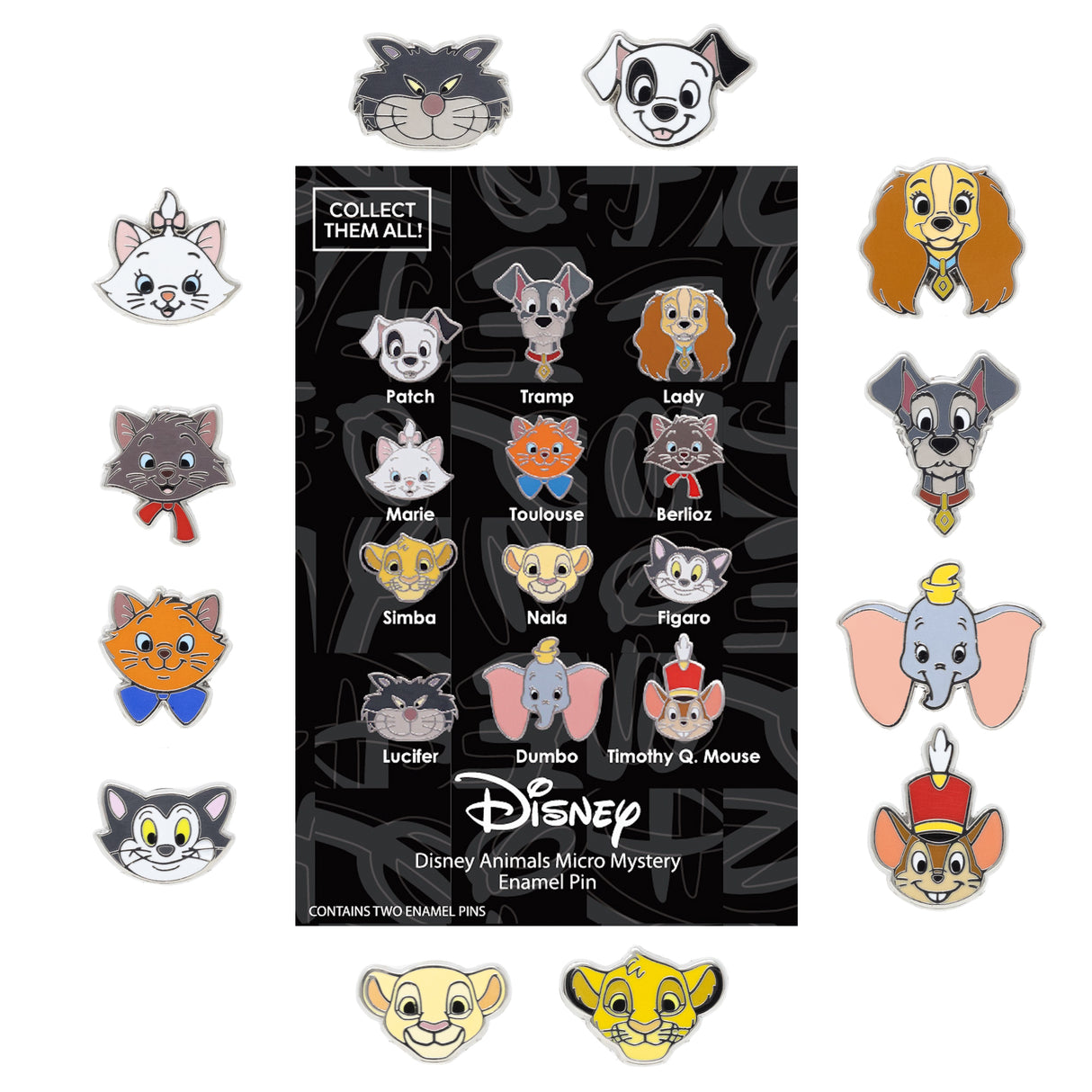 Disney Mystery Pin -Disney Animals Series 1 Special Edition 500 - 2 Pins Per box!