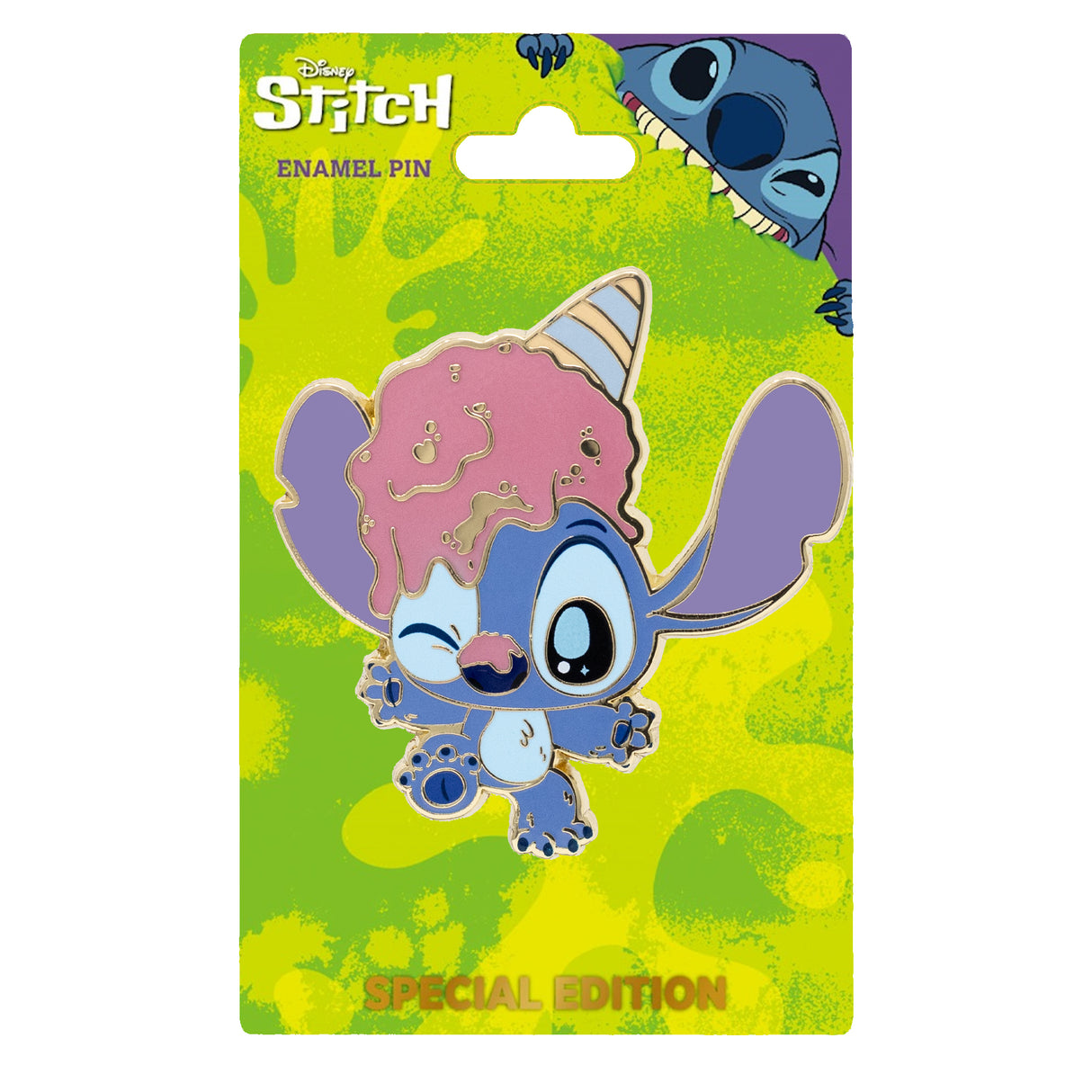 Disney Stitch Cutie Series - Stitch with Ice Cream 2" Collectible Pin Special Edition 300 - NEW RELEASE