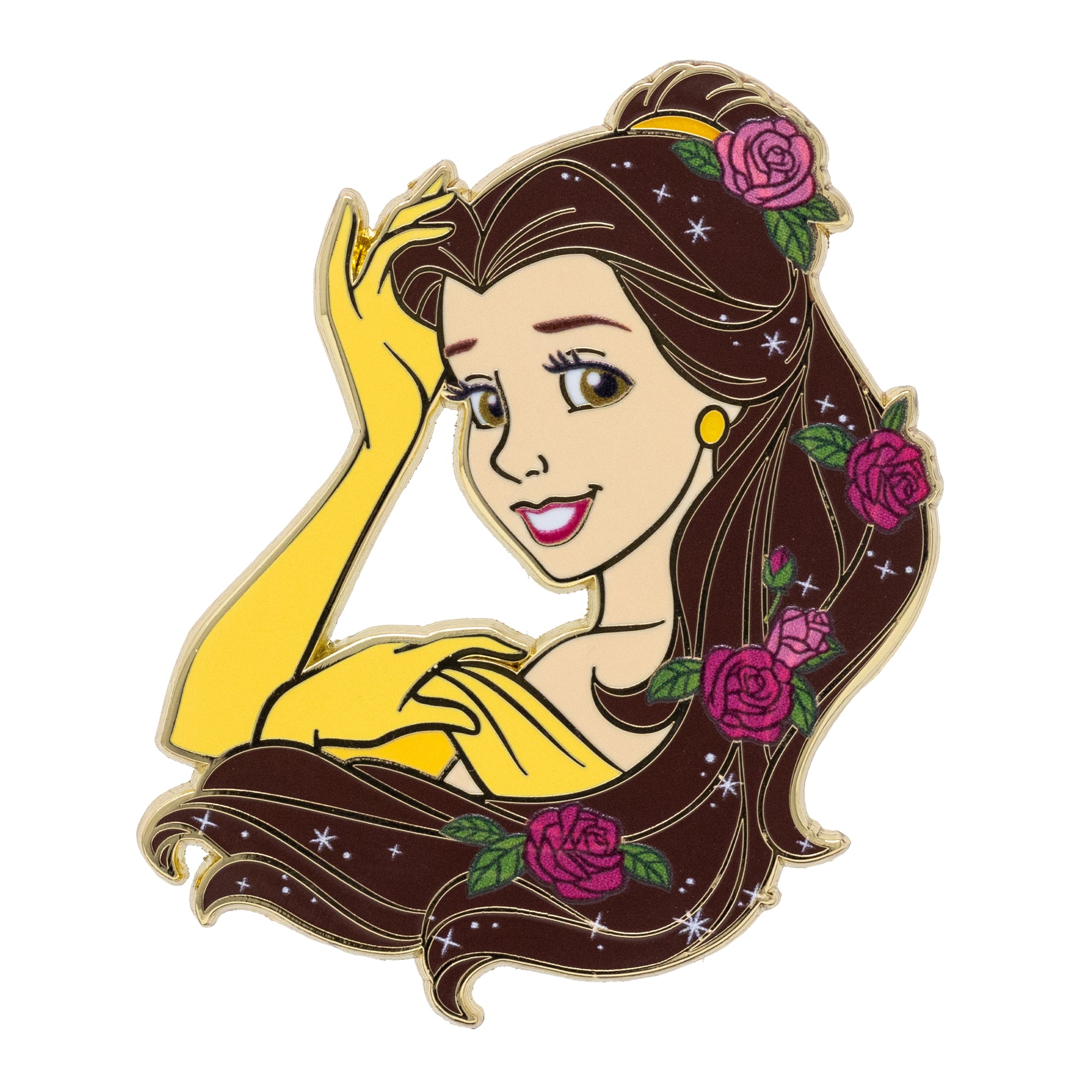 Disney Floral Princess Belle 2.5" Collectible Pin