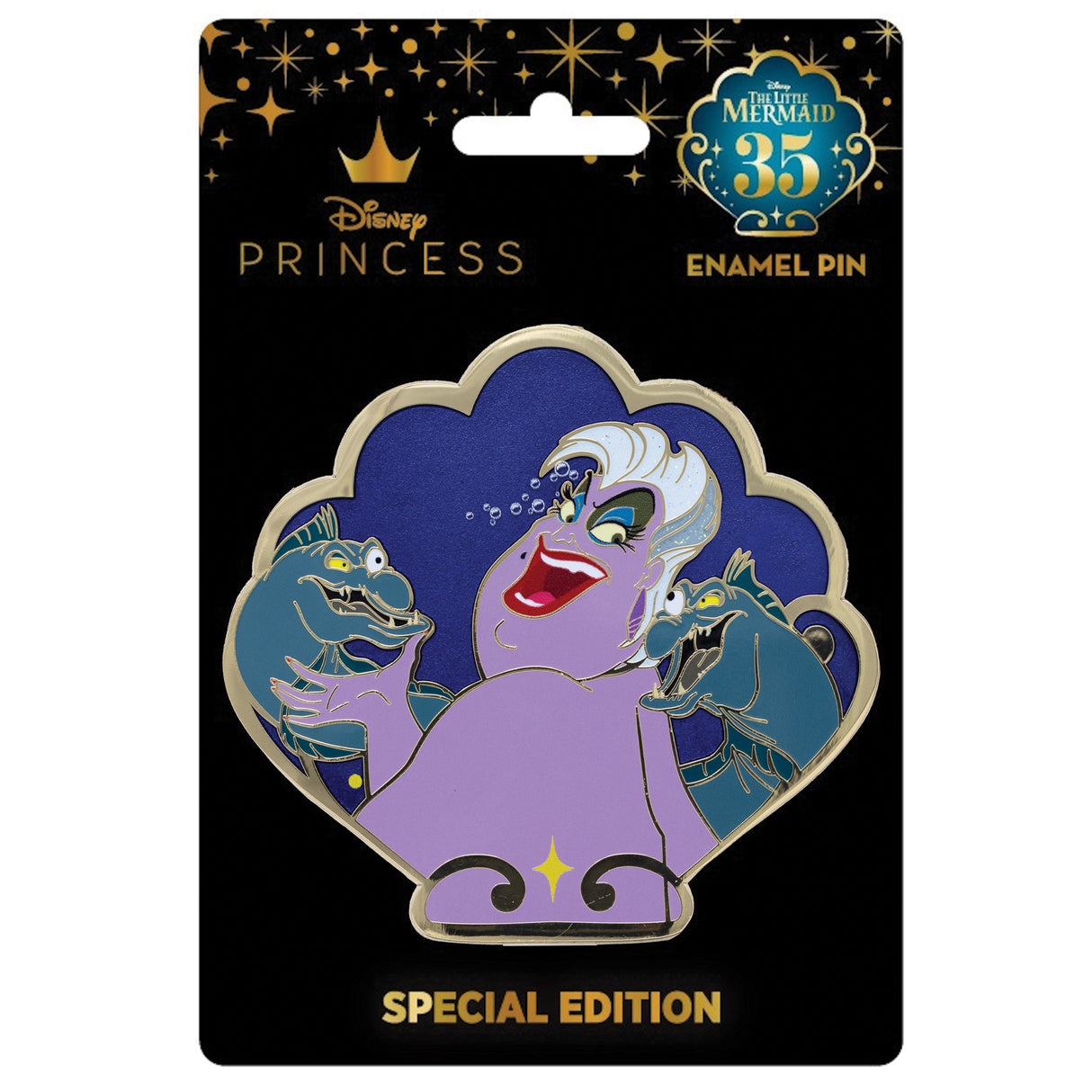 Disney The Little Mermaid 35th Anniversary Ursula with Flotsam and Jetsam Collectible Pin Special Edition 300 - PREORDER