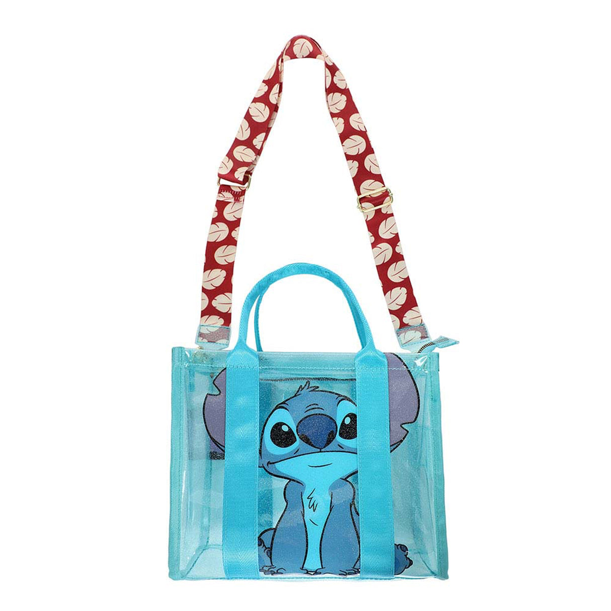 Disney Stitch Glitter Clear Tote Crossbody Bag