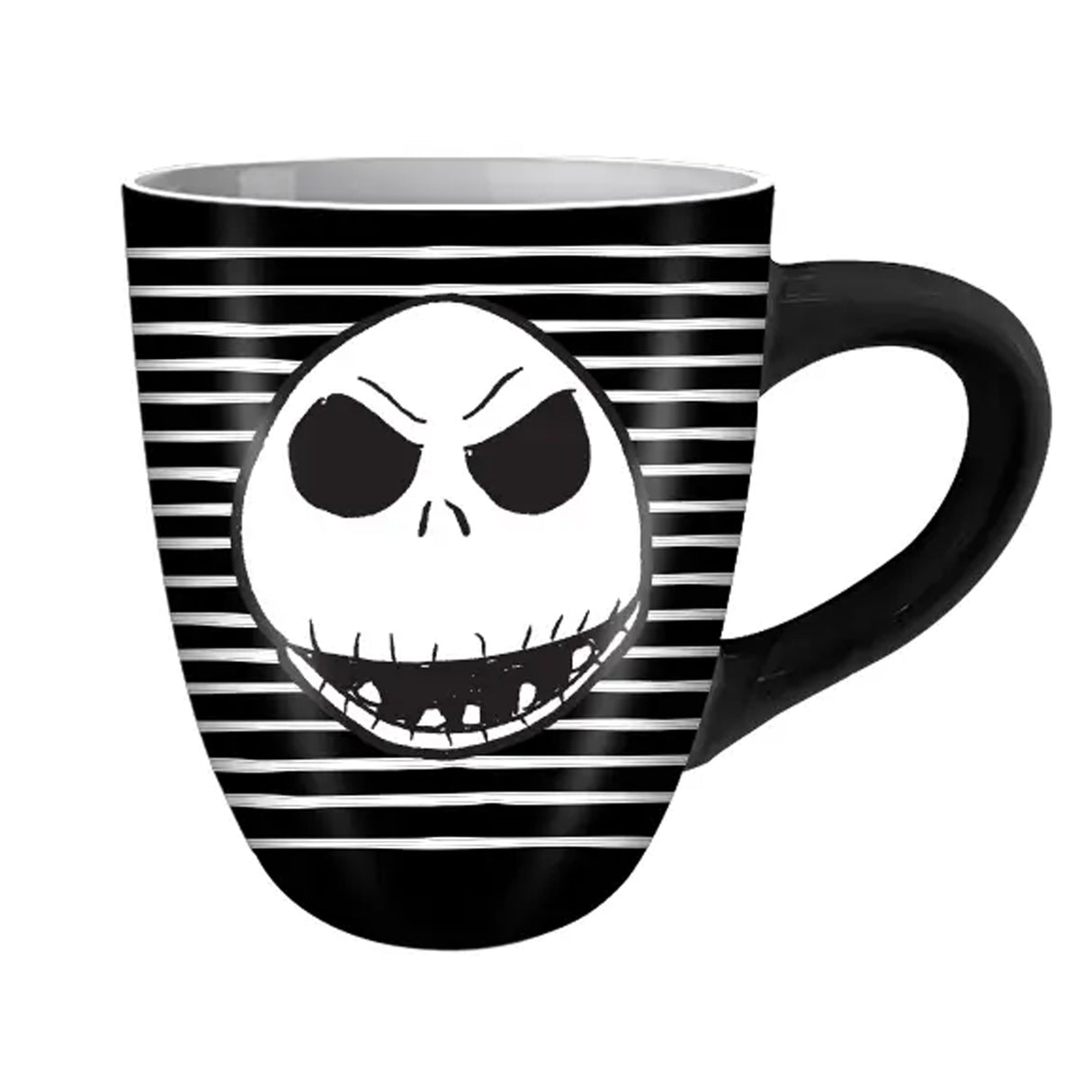 Nightmare Before Christmas Jack Horizontal Pin Stripes 25oz Jumbo Ceramic Mug