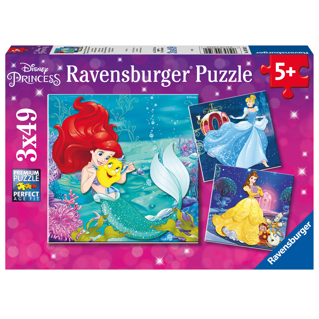 Disney Princess Adventure 3 Pack Puzzle Set