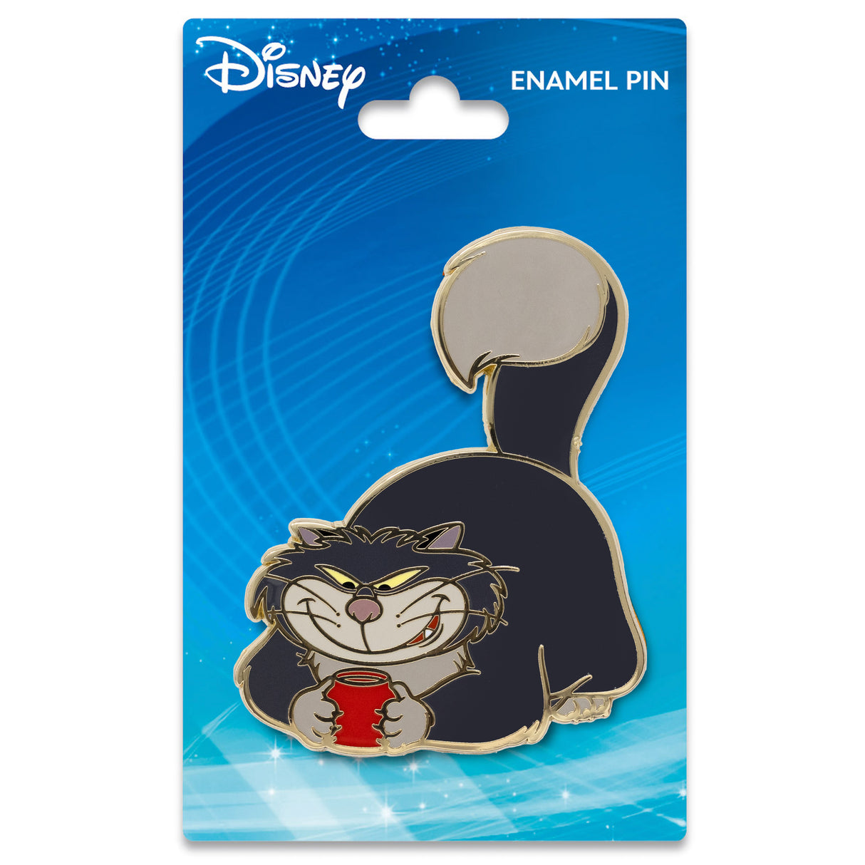 Disney Lucifer with Cup 2.5" Collectible Pin - NEW RELEASE