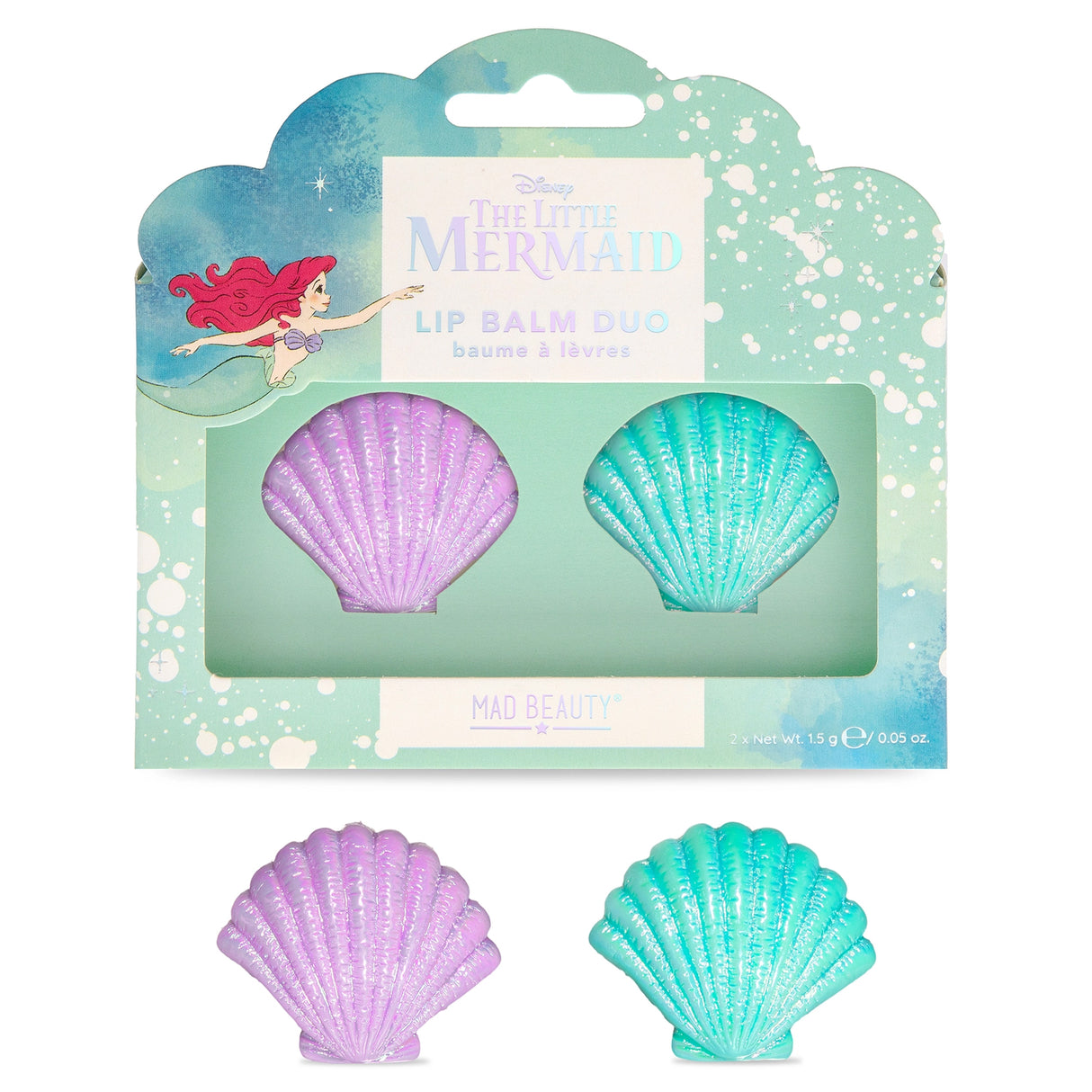 The Little Mermaid Shell Lip Balm Duo