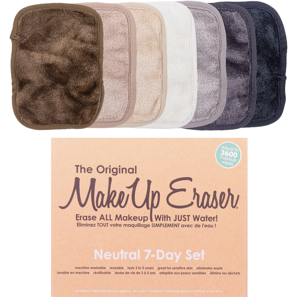 Neutral 7 Piece Makeup Eraser Set