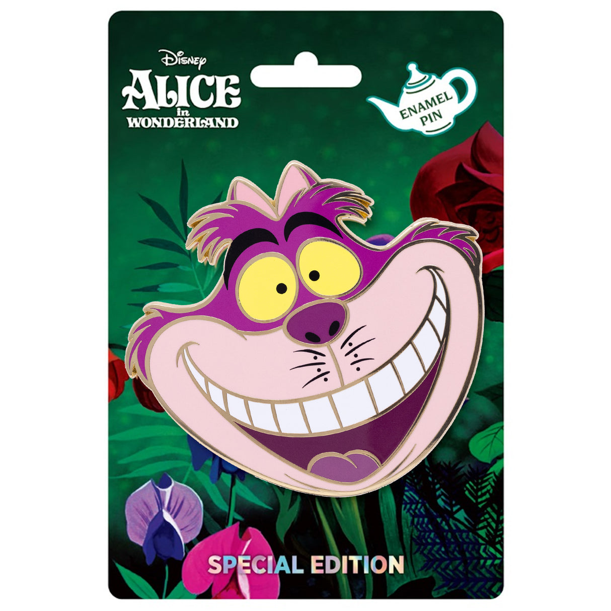 Disney Alice in Wonderland Cheshire Cat Portrait Series 3" Collectible Pin Special Edition 300 - PREORDER