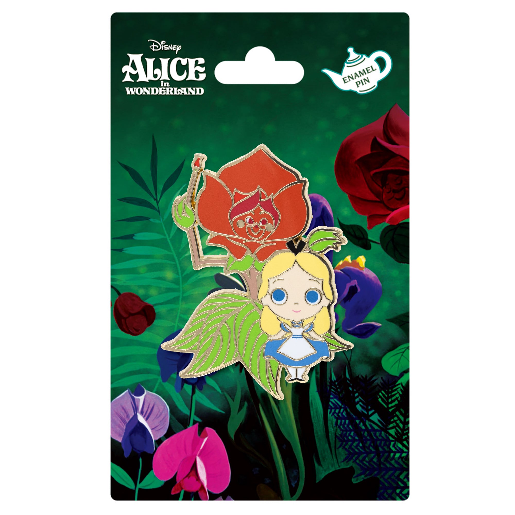 Disney Alice in Wonderland Red Rose 2" Collectible Pin