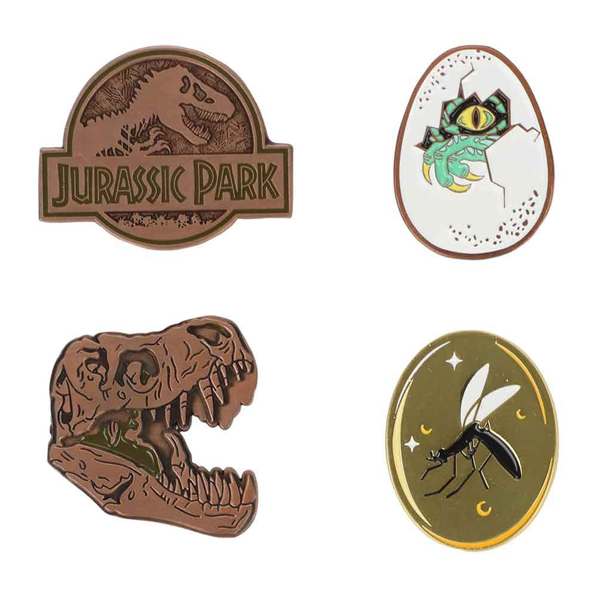 Jurassic Park 4 Piece Collectible Pin Set