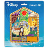 Disney Beauty and the Beast Stained Glass Jumbo 5" Special Edition 100 Pin - PREORDER