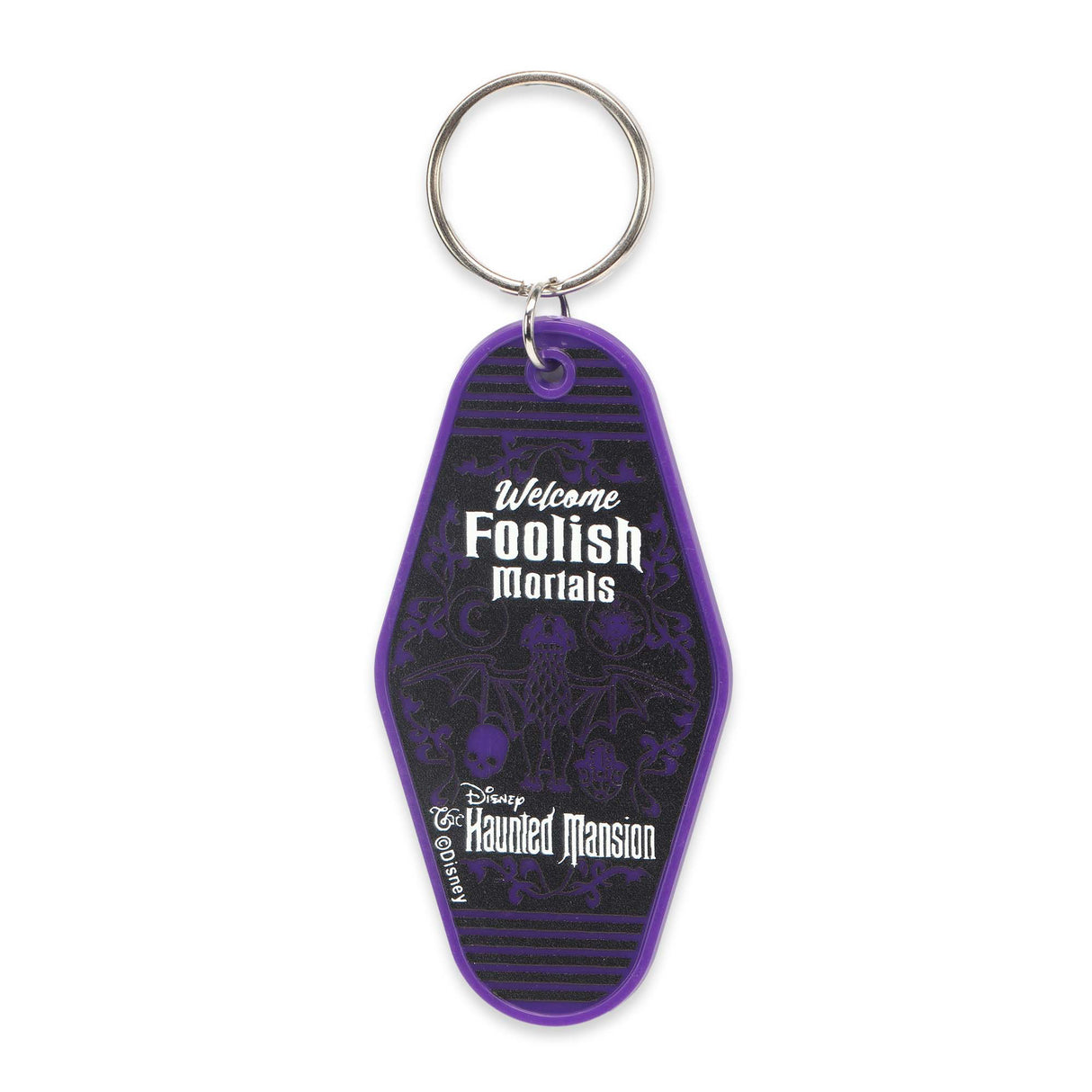 Disney Haunted Mansion Welcome Foolish Mortals Keychain