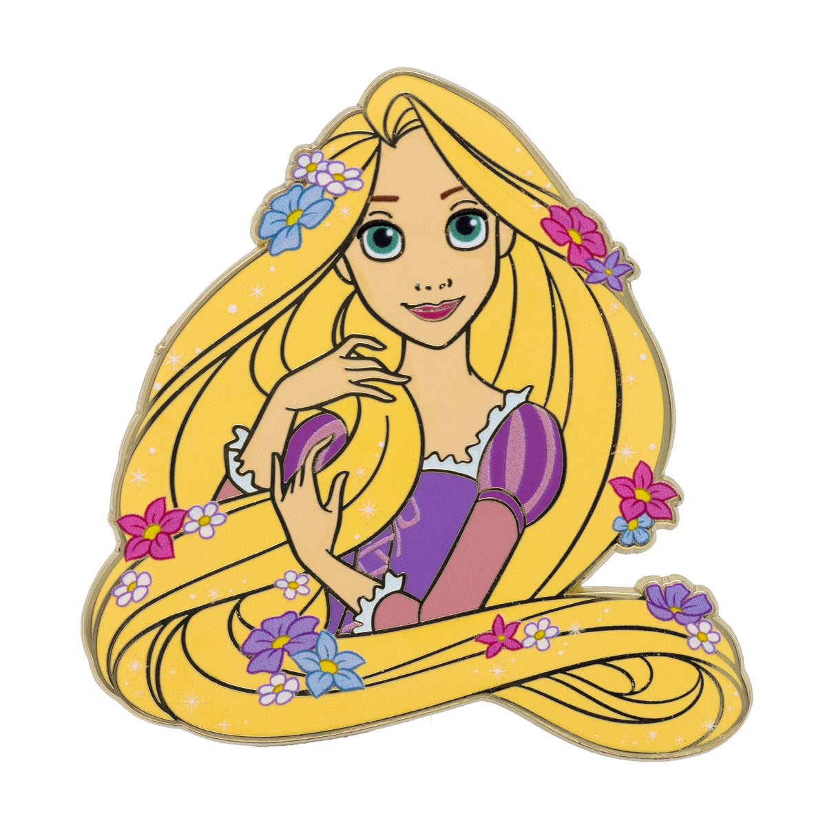 Disney Floral Princess Rapunzel 2.5" Collectible Pin - NEW RELEASE