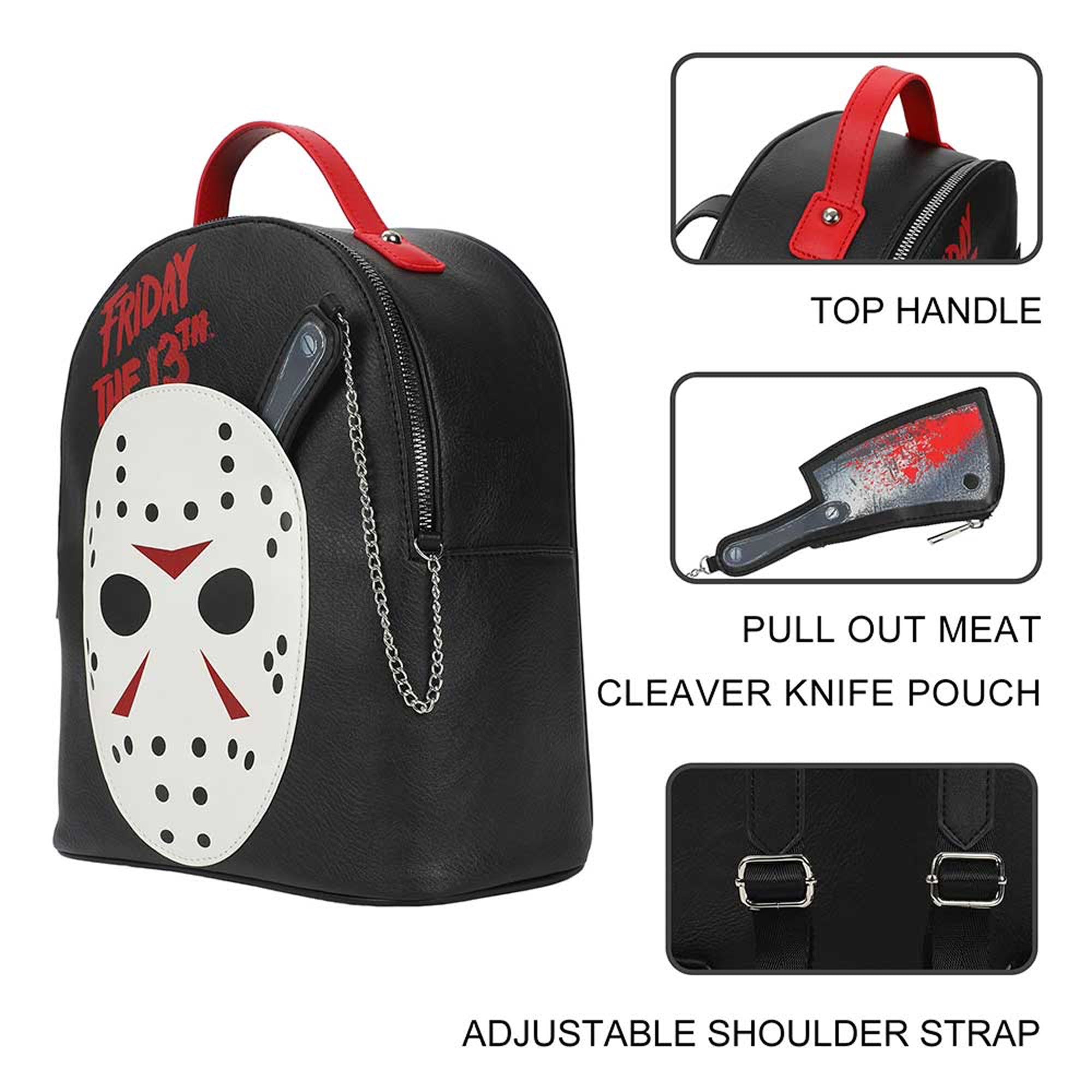 Friday the 13th Jason Mini Backpack with Knife Purse