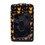 Disney Halloween Mickey Mouse Pumpkin Scattered Candy ID Cardholder