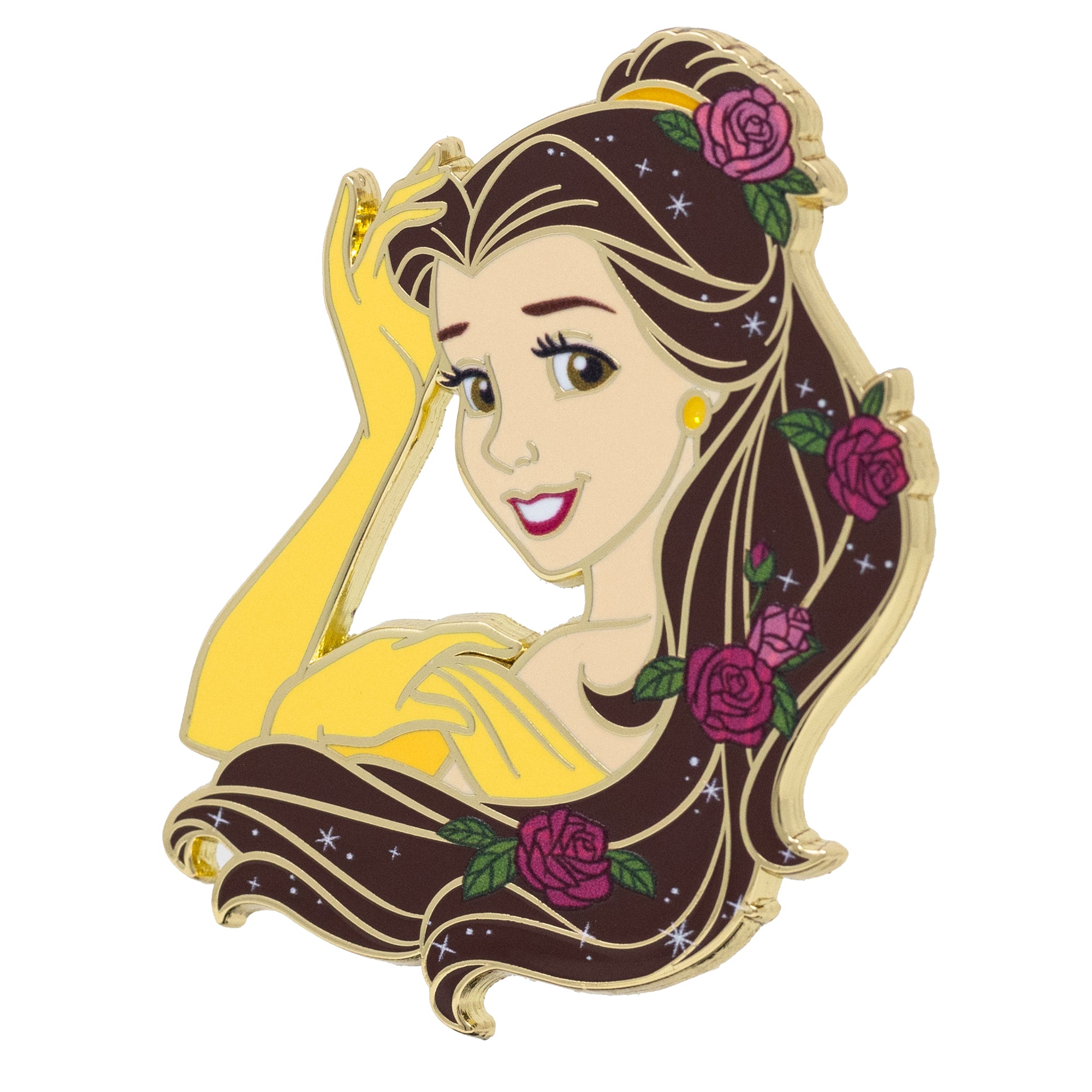 Disney Floral Princess Belle 2.5" Collectible Pin