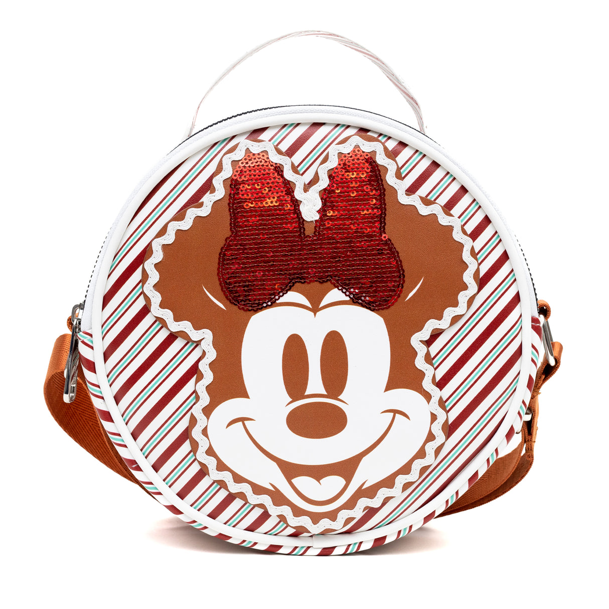 Minnie Mouse Holiday Gingerbread Round Crossbody Bag