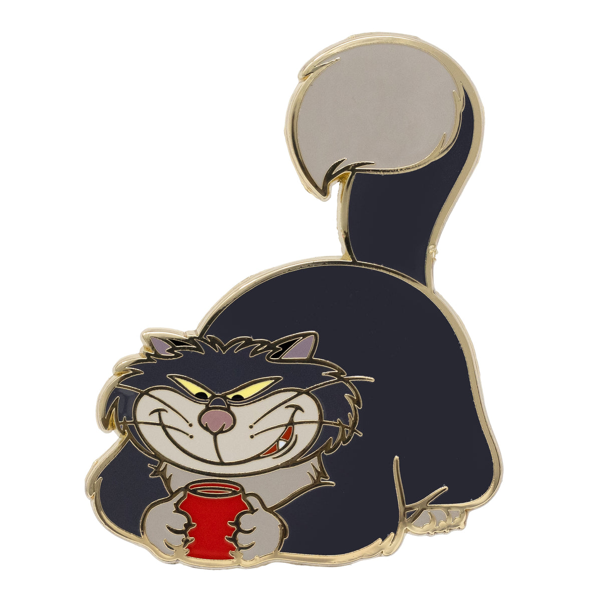 Disney Lucifer with Cup 2.5" Collectible Pin - NEW RELEASE