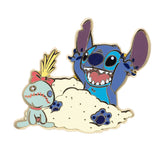 Disney Lilo and Stitch Sandy Day with Scrump 2" Collectible Pin - NEW RELEASE