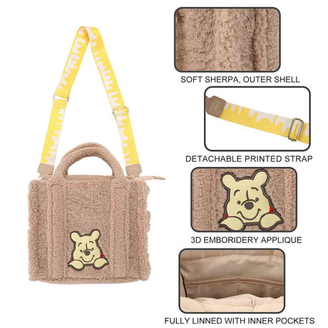 Disney Winnie the Pooh Sherpa Tote Crossbody Bag