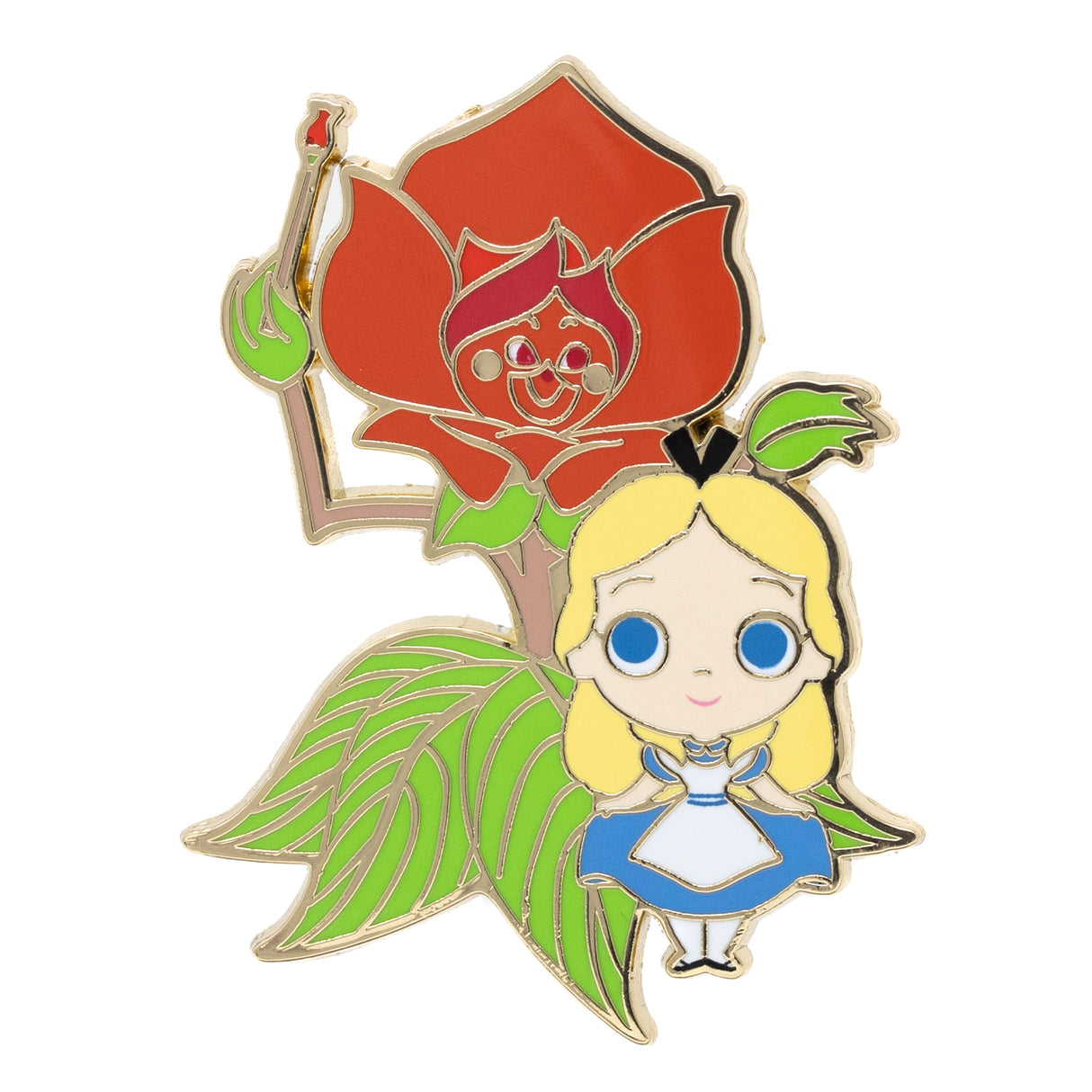 Disney Alice in Wonderland Red Rose 2" Collectible Pin