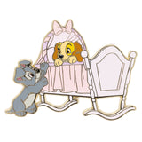 Disney Lady and the Tramp Puppy Love Crib 2.5" Collectible Pin Special Edition 300