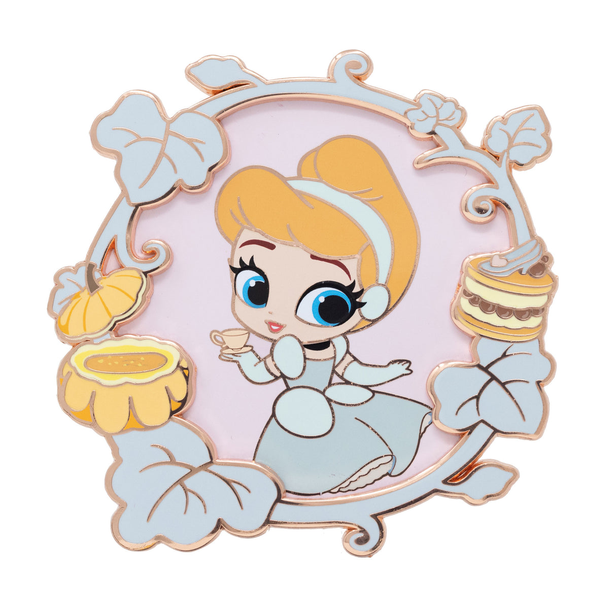 Disney Cutie Princess & Food Series Cinderella 3" Collectible Pin on Pin Special Edition 400 - PREORDER