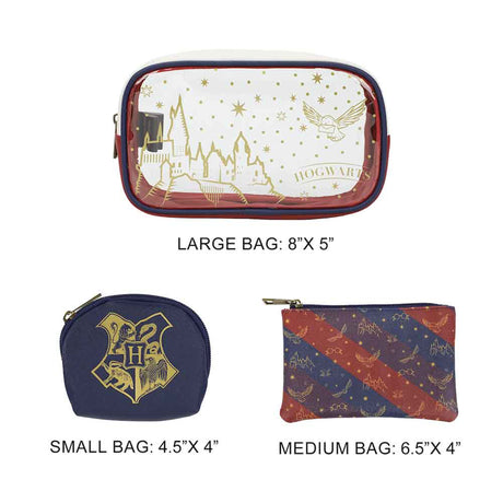 Harry Potter 3pc Cosmetic Bag Set