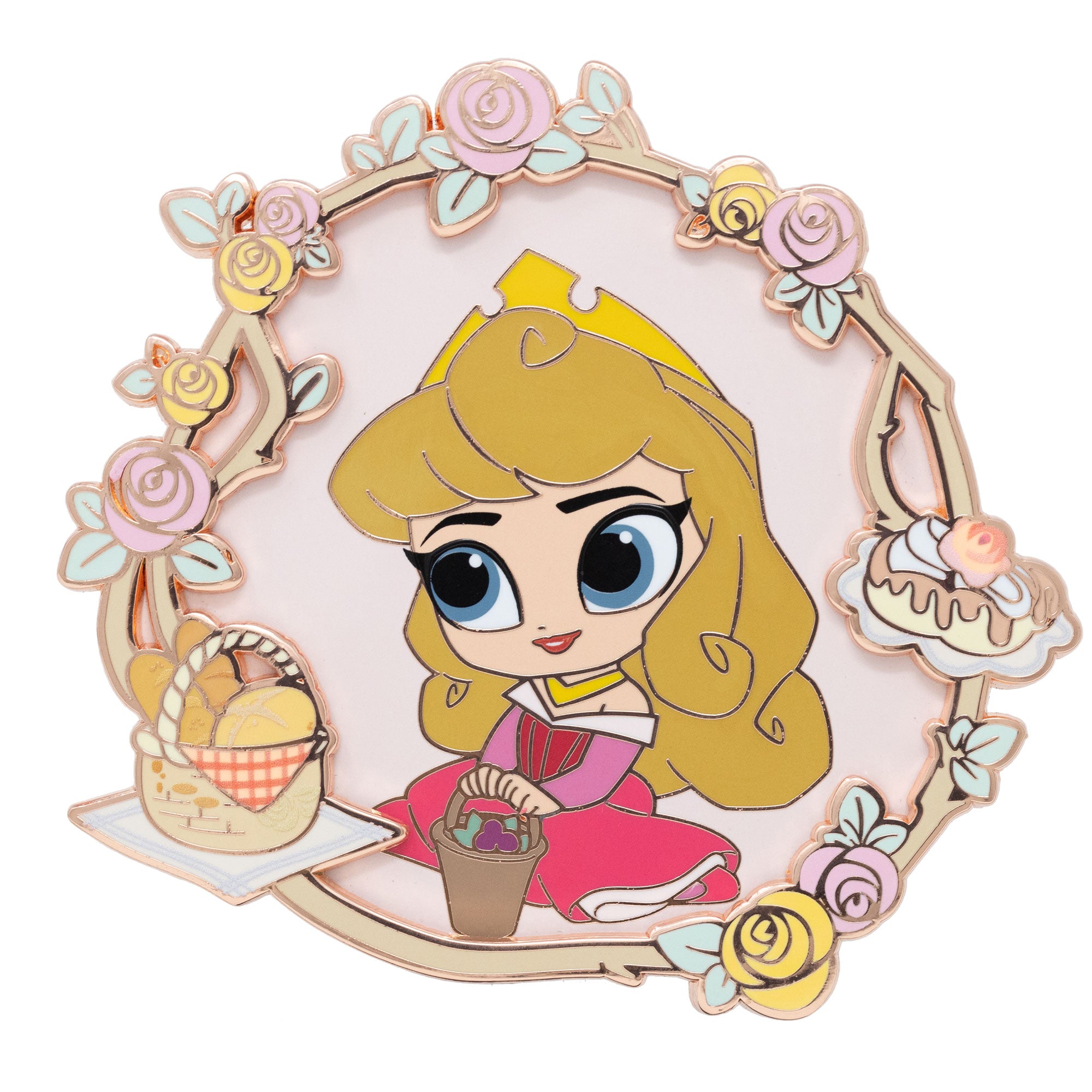 Disney Cutie Princess & Food Series Aurora 3" Collectible Pin on Pin Special Edition 400 - PREORDER