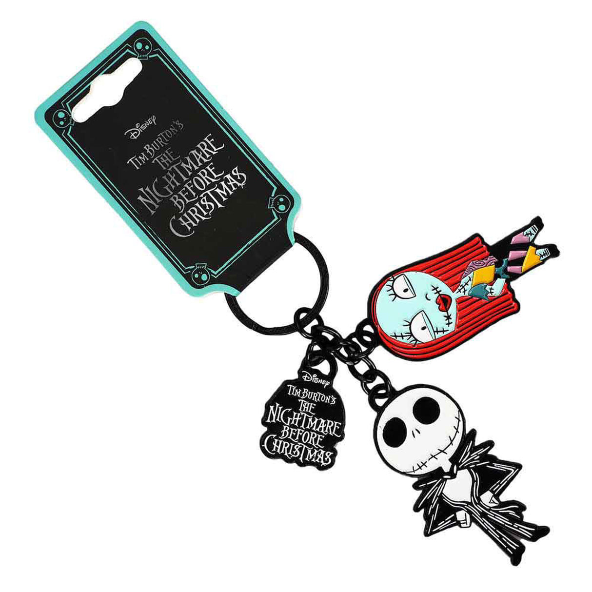 Nightmare Before Christmas Jack and Sally Multi-charm Keychain