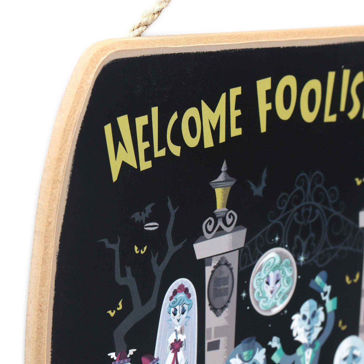 Disney Haunted Mansion Welcome Foolish Mortals Hanging Wall Decor