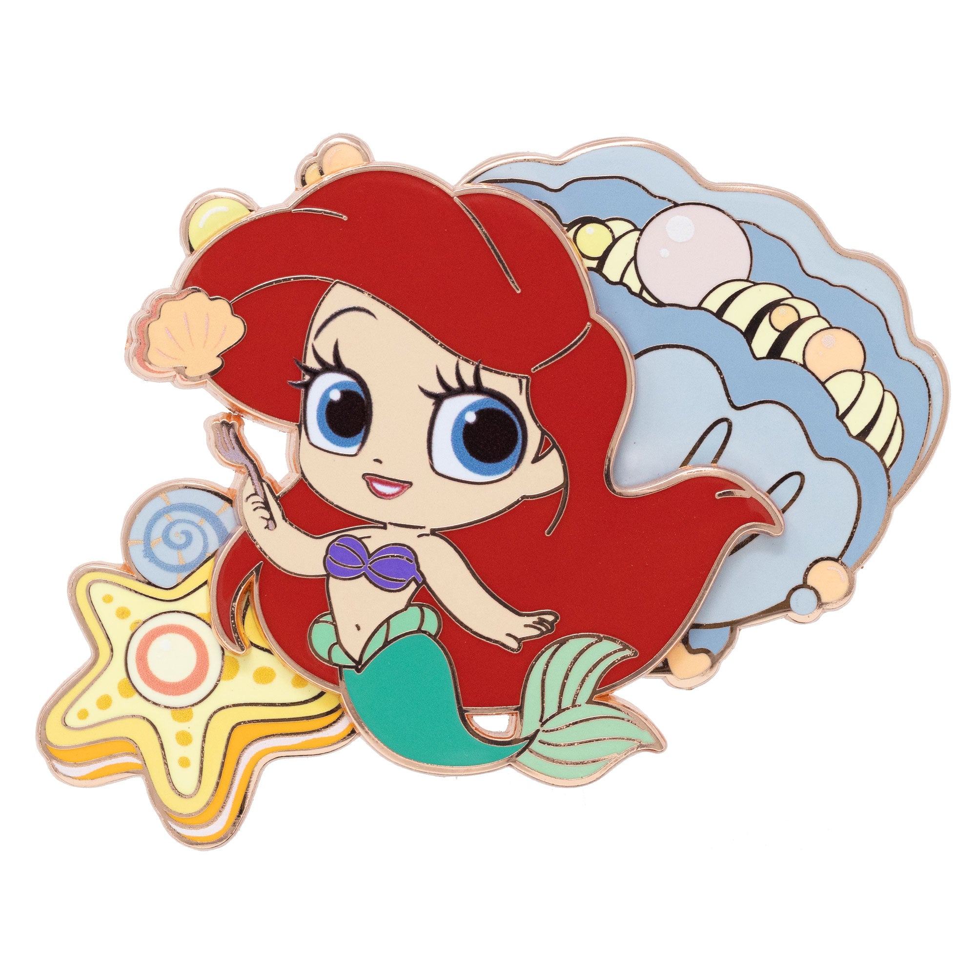 Disney Cutie Princess & Food Series Ariel 3" Collectible Pin on Pin Special Edition 400 - PREORDER