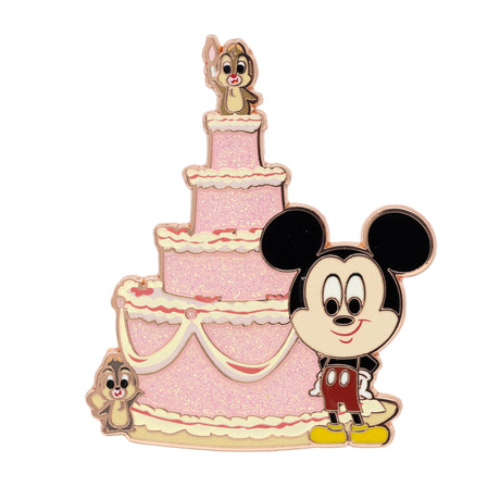 Disney Mickey Chip and Dale Birthday Cake 2.25" Collectible Pin