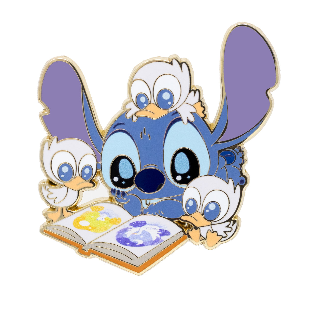 Disney Stitch Cutie Series - Stitch with Ugly Ducklings 2" Collectible Pin Special Edition 300 - NEW RELEASE