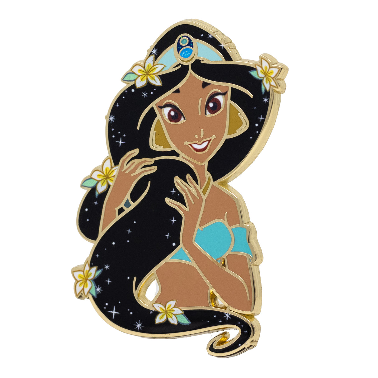 Disney Floral Princess Jasmine 2.5" Collectible Pin - NEW RELEASE