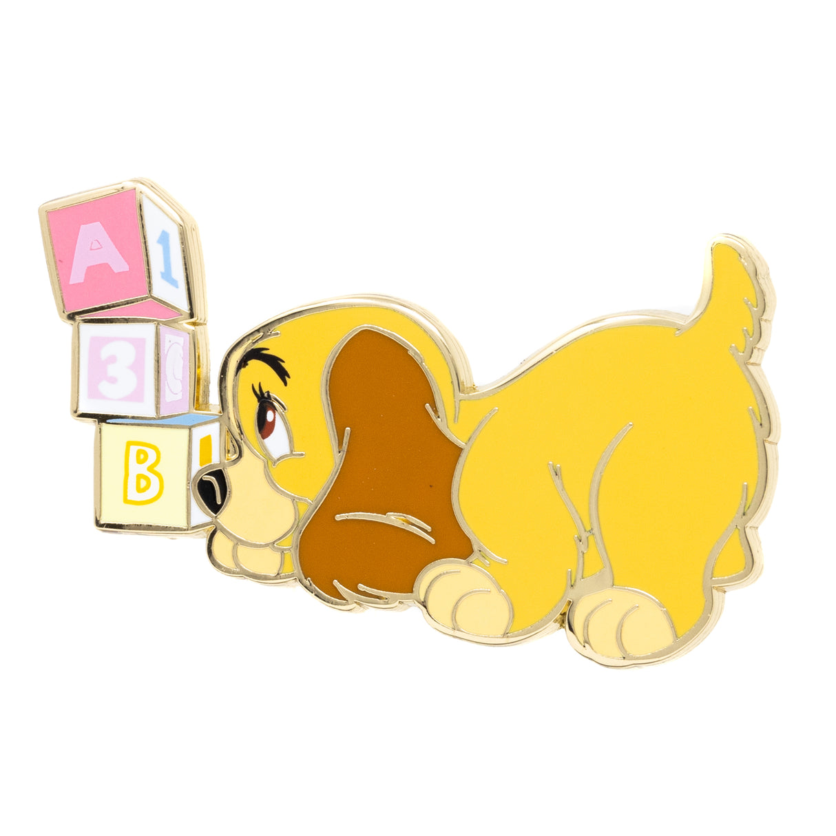 Disney Lady and the Tramp Puppy Lady with Blocks 2.25" Collectible Pin Special Edition 300