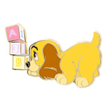 Disney Lady and the Tramp Puppy Lady with Blocks 2.25" Collectible Pin Special Edition 300